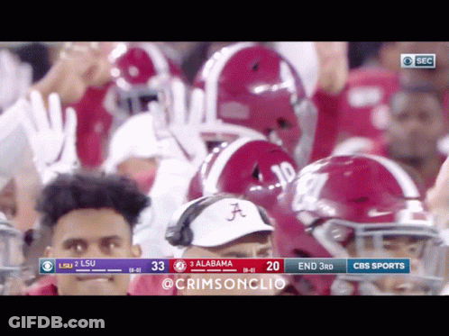 Football Game LSU Vs Alabama On CBS Sports GIF