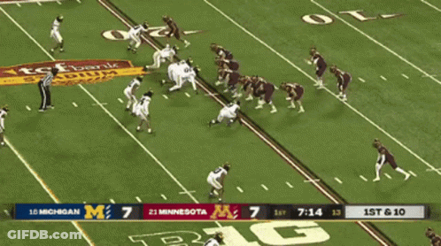 Football Game Michigan Vs Minnesota GIF