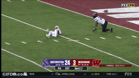 Football Game Northwest Vs Wisconsin GIF