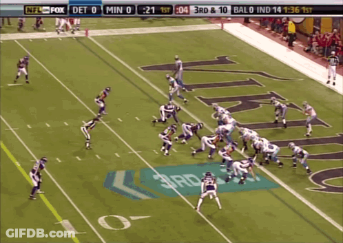 Football Game On 3Rd And 10 Field GIF