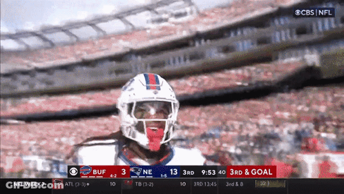 Football Game On CBS And NFL GIF