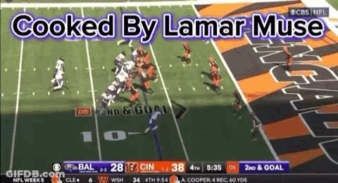 Football Game On CBS Cooked By Lamar Muse GIF