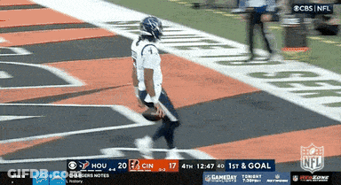Football Game On CBS Score 17 To 20 GIF