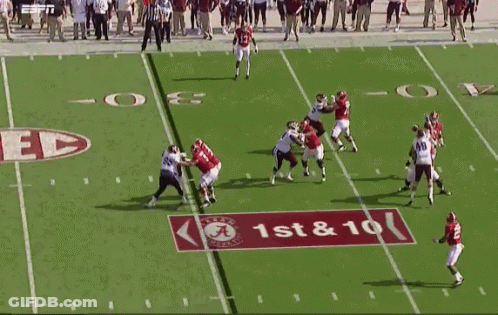 Football Game On Field With 1St & 10 GIF