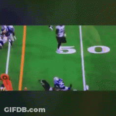 Football Game On Field With 2Nd And 4 Yard Line GIF