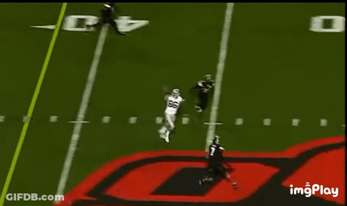 Football Game On Field With Letter D GIF