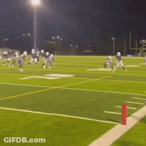 Football Game On Field With Letter T GIF