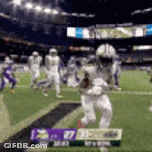Football Game Players Running On Field GIF