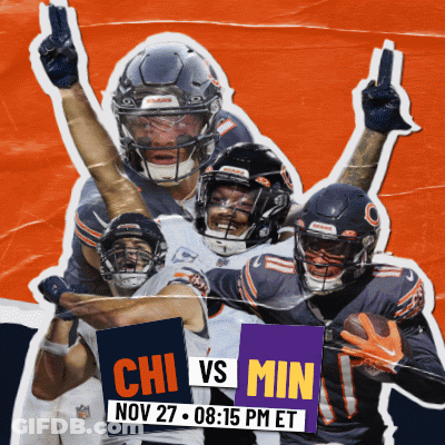 Football Game Poster Chi Vs Min GIF