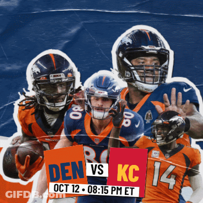 Football Game Poster DEN Vs KC Oct 12 8:15 PM ET GIF