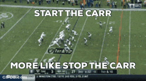 Football Game Saying Start The Carr More Like Stop The Carr GIF