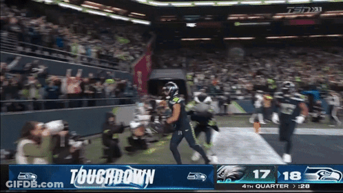 Football Game Scoreboard Says Touchdown GIF
