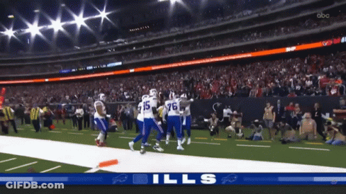 Football Game Screen Saying Touchdown GIF