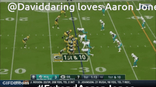 Football Game Screenshot David Daring Loves Aaron Jones GIF