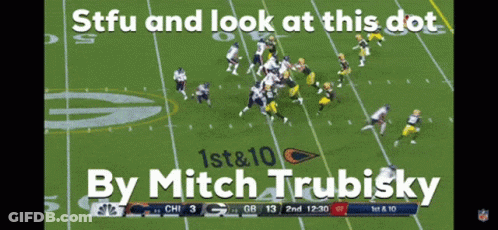 Football Game Screenshot STFU Look At This Dot By Mitch Trubinsky GIF