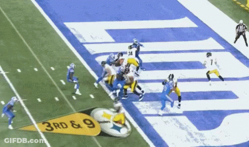 Football Game With 3Rd And 9 Flag GIF