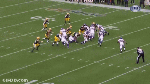 Football Game With Fox Logo In Background GIF