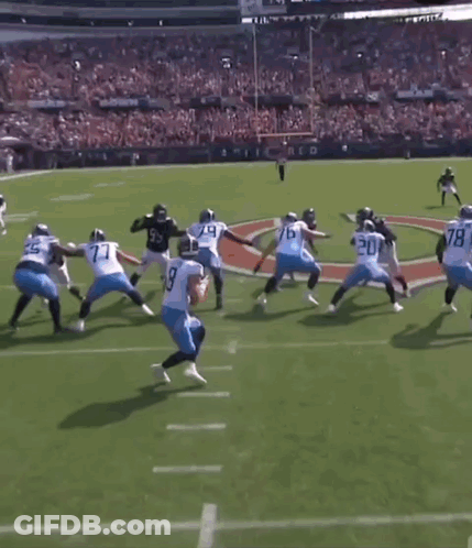 Football Game With Number 10 On Sideline GIF