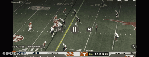 Football Game With Number 32 On Sideline GIF