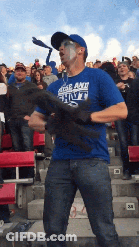 Football Game With Referee Letter R GIF