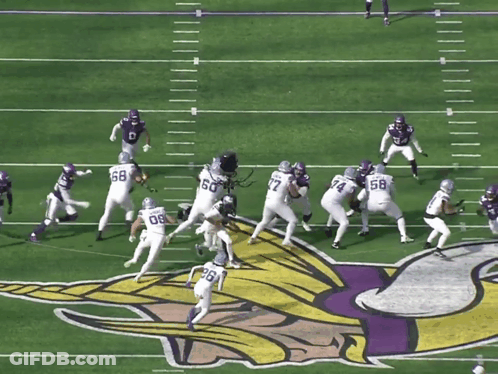 Football Game With Vikings Logo GIF