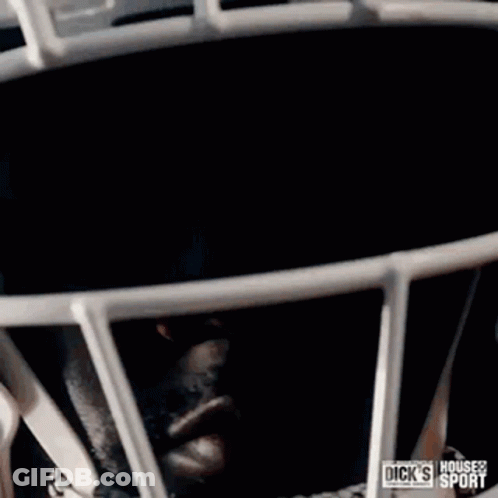 Football Helmet With Dick's Sport Logo GIF