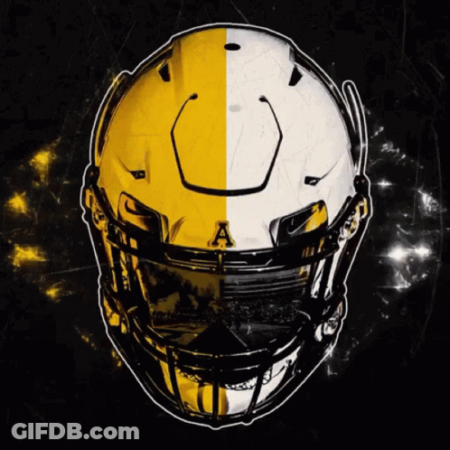 Football Helmet With Letter A GIF