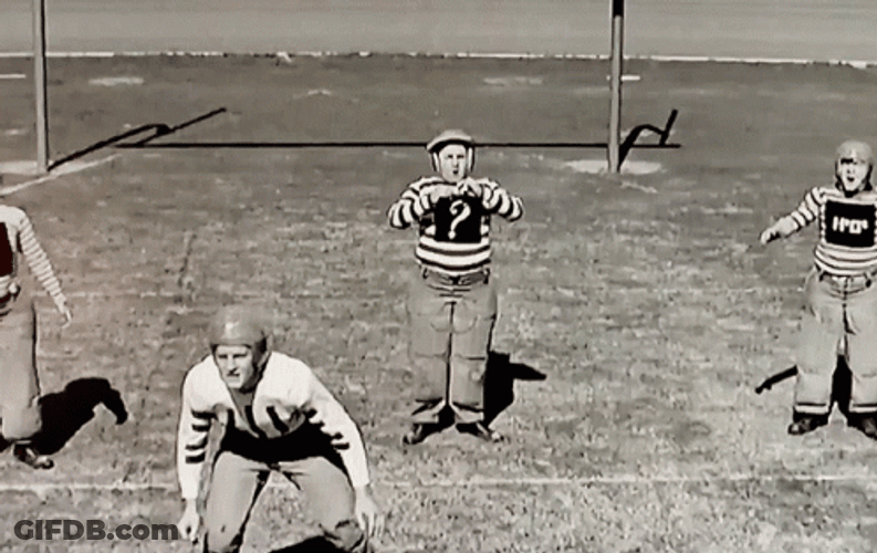 Football Kickoff Black And White GIF