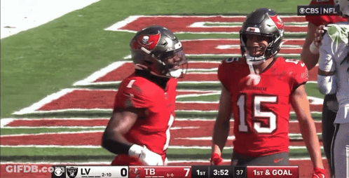 Football Player 15 Talking To Another Player GIF