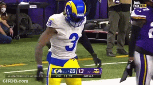 Football Player #3 Running GIF