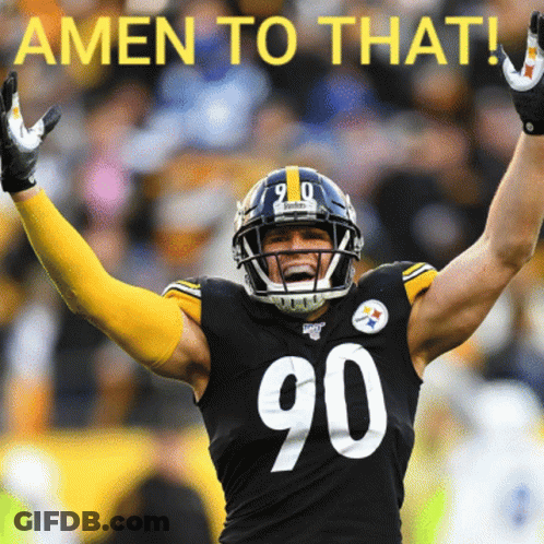 Football Player #90 Celebrates GIF