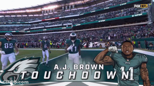 Football Player A.J. Brown Touchdown GIF
