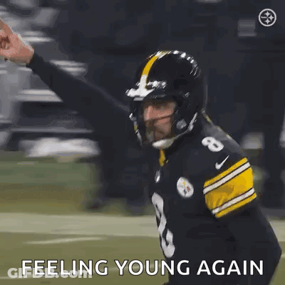 Football Player Arms Outstretched Feeling Young Again GIF