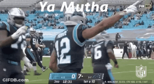 Football Player Arms Up Bloxy After Owning KFS GIF