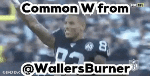 Football Player Arms Up Common W From @Wallersburner GIF