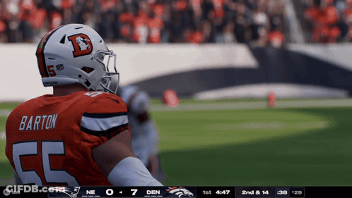 Football Player Barton On Field GIF