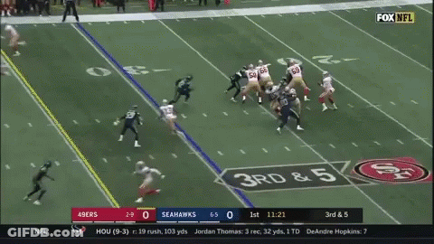 Football Player Being Tackled GIF