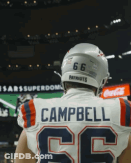 Football Player Campbell Jersey GIF