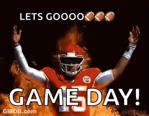 Football Player Celebrating Game Day GIF