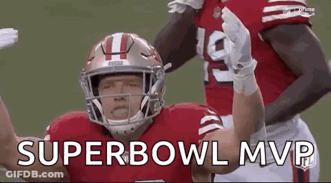 Football Player Celebrating Super Bowl Victory GIF