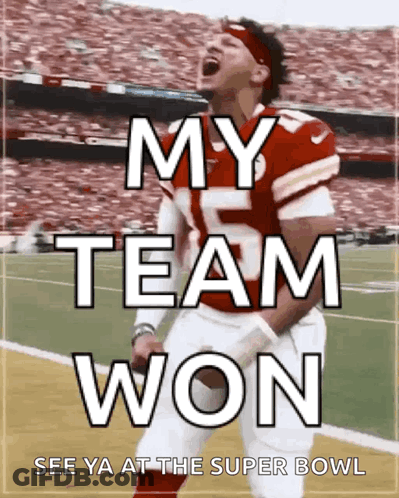 Football Player Celebrating Super Bowl Win GIF