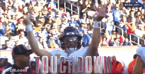 Football Player Celebrating Touchdown GIF
