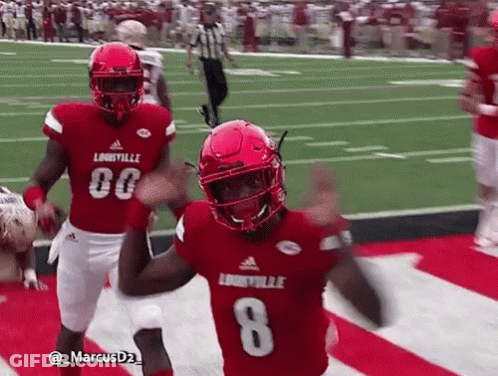 Football Player Celebrating Touchdown GIF