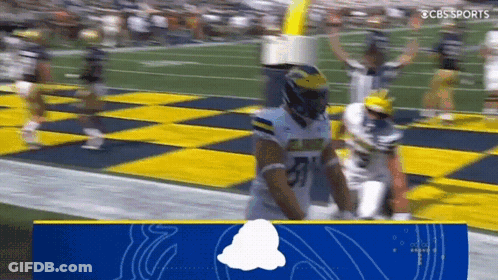 Football Player Celebrating Touchdown GIF