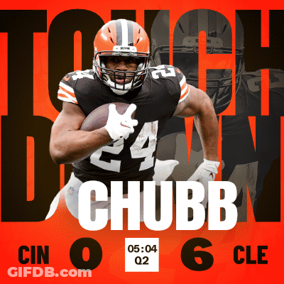 Football Player Chubb Poster GIF