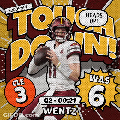Football Player Cle 3 Wentz Holding Football GIF