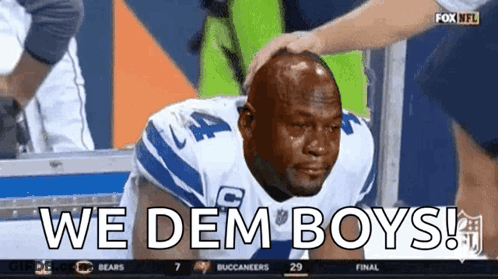 Football Player Crying We Dem Boys GIF