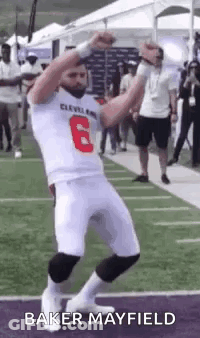 Football Player Dancing With Hands In Air GIF