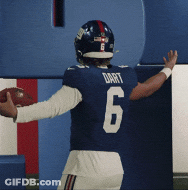 Football Player Dart Holding Ball GIF