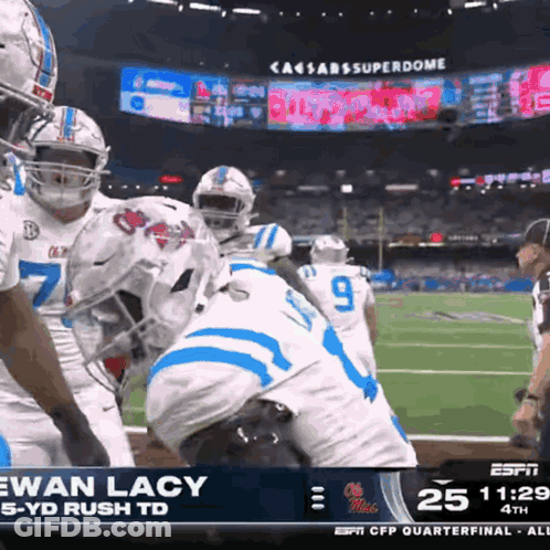 Football Player Evan Lacy On Field GIF